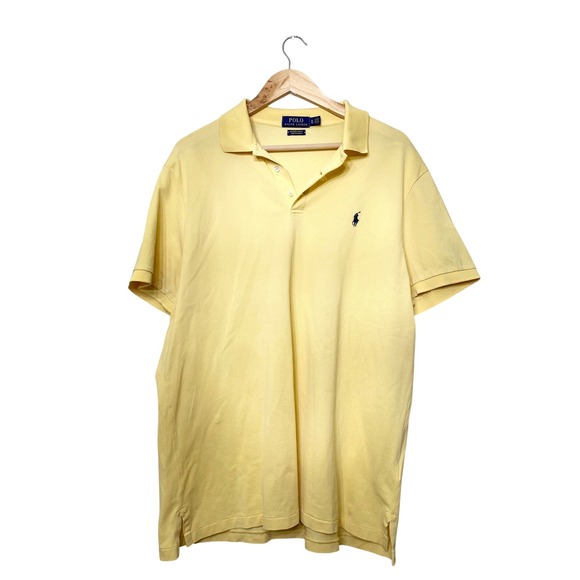 Polo Ralph Lauren Other - Polo Ralph Lauren Mens Yellow Custom‎ Slim Fit Stretch Mesh Polo Shirt XL